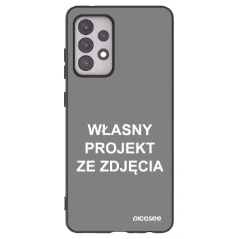 Picasee silikonowe czarne etui na Samsung Galaxy A52 5G A525F - Własny projekt ze zdjęcia