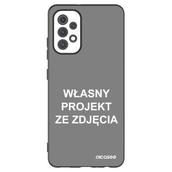 Picasee silikonowe czarne etui na Samsung Galaxy A32 5G A326B - Własny projekt ze zdjęcia