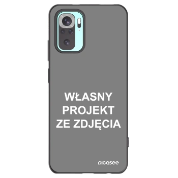 Picasee silikonowe czarne etui na Xiaomi Redmi Note 10 Pro - Własny projekt ze zdjęcia