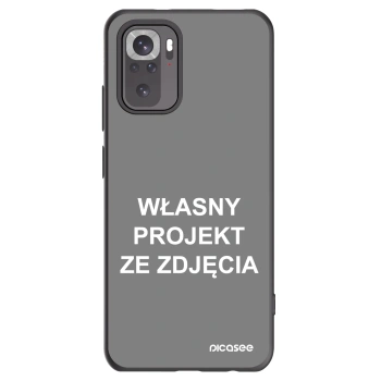 Picasee silikonowe czarne etui na Xiaomi Redmi Note 10S - Własny projekt ze zdjęcia