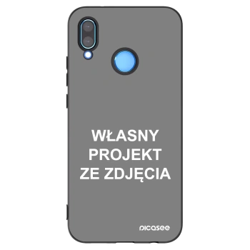 Picasee silikonowe czarne etui na Huawei P20 Lite - Własny projekt ze zdjęcia