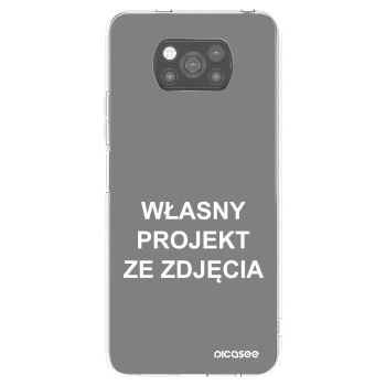 Picasee silikonowe czarne etui na Xiaomi Poco X3 Pro - Własny projekt ze zdjęcia