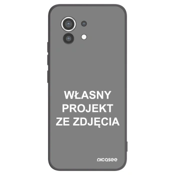 Picasee silikonowe czarne etui na Xiaomi Mi 11 - Własny projekt ze zdjęcia