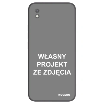 Picasee silikonowe czarne etui na Xiaomi Redmi 9AT - Własny projekt ze zdjęcia