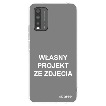 Picasee silikonowe czarne etui na Xiaomi Redmi 9T - Własny projekt ze zdjęcia