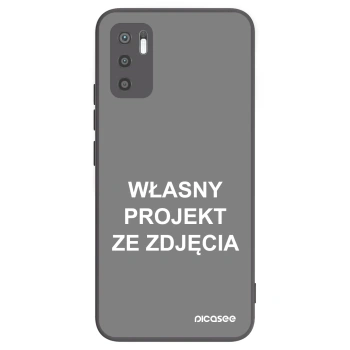 Picasee silikonowe czarne etui na Xiaomi Redmi Note 10 5G - Własny projekt ze zdjęcia