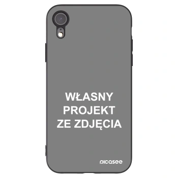 Picasee silikonowe czarne etui na Apple iPhone XR - Własny projekt ze zdjęcia