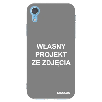 Picasee silikonowe przeźroczyste etui na Apple iPhone XR - Własny projekt ze zdjęcia