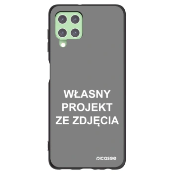 Picasee silikonowe czarne etui na Samsung Galaxy A22 A225F 4G - Własny projekt ze zdjęcia