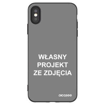 Picasee silikonowe czarne etui na Apple iPhone XS Max - Własny projekt ze zdjęcia