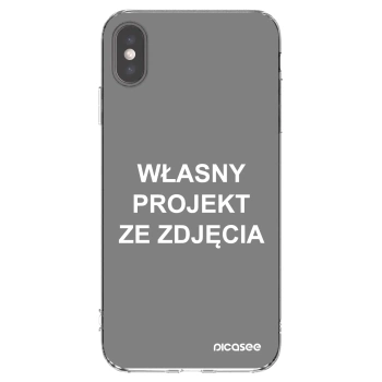 Picasee silikonowe przeźroczyste etui na Apple iPhone XS Max - Własny projekt ze zdjęcia