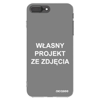 Picasee silikonowe przeźroczyste etui na Apple iPhone 7 Plus - Własny projekt ze zdjęcia