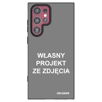 Picasee silikonowe czarne etui na Samsung Galaxy S22 Ultra 5G - Własny projekt ze zdjęcia