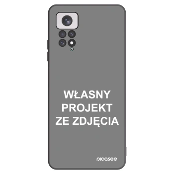 Picasee silikonowe czarne etui na Xiaomi Redmi Note 11 - Własny projekt ze zdjęcia