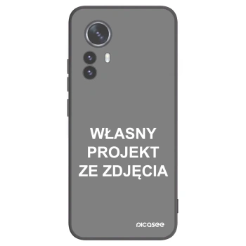 Picasee silikonowe czarne etui na Xiaomi 12 Pro - Własny projekt ze zdjęcia