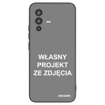 Picasee silikonowe czarne etui na Vivo V23 5G - Własny projekt ze zdjęcia