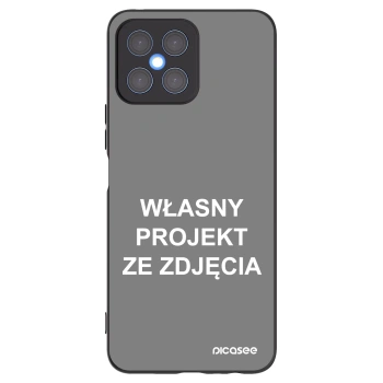 Picasee silikonowe czarne etui na Honor X8 4G - Własny projekt ze zdjęcia