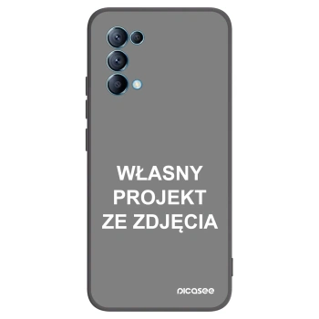Picasee silikonowe czarne etui na OPPO Reno 5 5G - Własny projekt ze zdjęcia