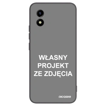 Picasee silikonowe czarne etui na Vivo Y01 - Własny projekt ze zdjęcia