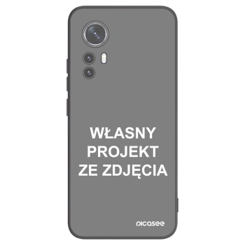Picasee silikonowe czarne etui na Xiaomi 12X - Własny projekt ze zdjęcia