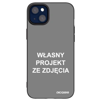 Picasee silikonowe czarne etui na Apple iPhone 14 Plus - Własny projekt ze zdjęcia