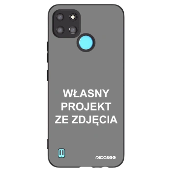 Picasee silikonowe czarne etui na Realme C21Y - Własny projekt ze zdjęcia