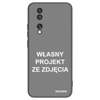 Picasee silikonowe czarne etui na Honor 70 - Własny projekt ze zdjęcia