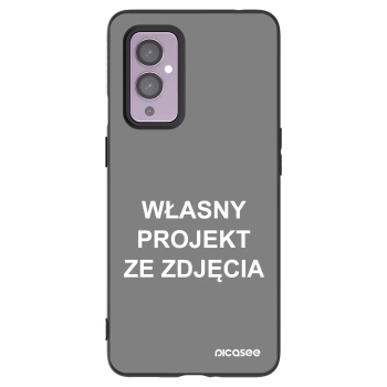 Picasee silikonowe czarne etui na OnePlus 9 - Własny projekt ze zdjęcia