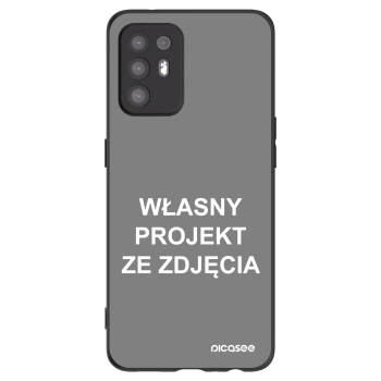 Picasee silikonowe czarne etui na OPPO A94 5G - Własny projekt ze zdjęcia