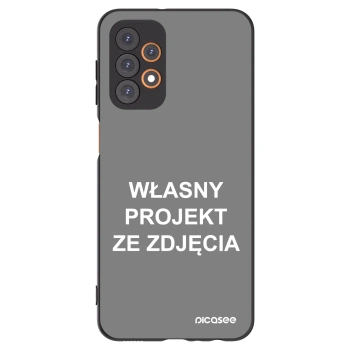 Picasee silikonowe czarne etui na Samsung Galaxy A23 A236B 5G - Własny projekt ze zdjęcia