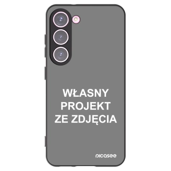 Picasee silikonowe czarne etui na Samsung Galaxy S23 5G - Własny projekt ze zdjęcia