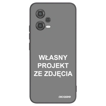 Picasee silikonowe czarne etui na Xiaomi Poco X5 - Własny projekt ze zdjęcia