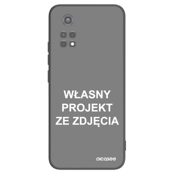 Picasee silikonowe czarne etui na Xiaomi Redmi Note 11S 5G - Własny projekt ze zdjęcia