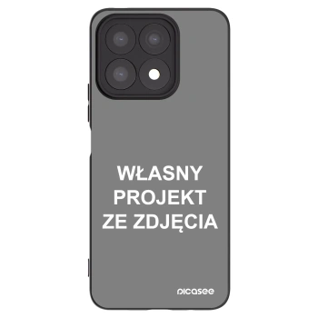 Picasee silikonowe czarne etui na Honor X8a - Własny projekt ze zdjęcia