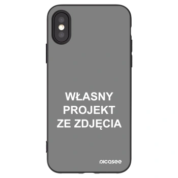 Picasee silikonowe czarne etui na Apple iPhone X/XS - Własny projekt ze zdjęcia
