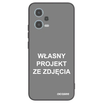 Picasee silikonowe czarne etui na Xiaomi Redmi Note 12 5G - Własny projekt ze zdjęcia