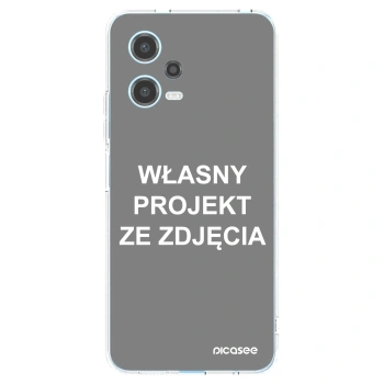 Picasee silikonowe przeźroczyste etui na Xiaomi Redmi Note 12 5G - Własny projekt ze zdjęcia