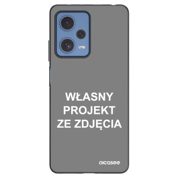 Picasee silikonowe czarne etui na Xiaomi Redmi Note 12 Pro 5G - Własny projekt ze zdjęcia