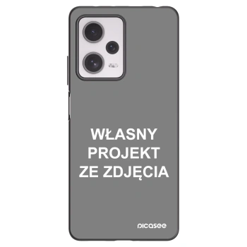Picasee silikonowe czarne etui na Xiaomi Redmi Note 12 Pro+ 5G - Własny projekt ze zdjęcia