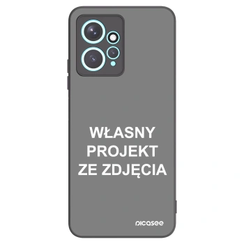 Picasee silikonowe czarne etui na Xiaomi Redmi Note 12 4G - Własny projekt ze zdjęcia