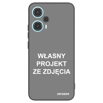 Picasee silikonowe czarne etui na Xiaomi Poco F5 - Własny projekt ze zdjęcia