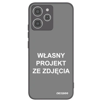 Picasee silikonowe czarne etui na Xiaomi Redmi 12 4G - Własny projekt ze zdjęcia