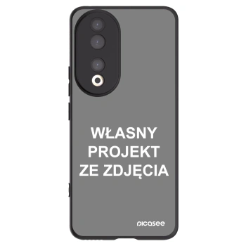 Picasee silikonowe czarne etui na Honor 90 5G - Własny projekt ze zdjęcia
