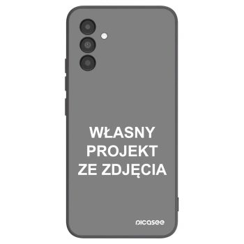 Picasee silikonowe czarne etui na Samsung Galaxy A04s A047F - Własny projekt ze zdjęcia