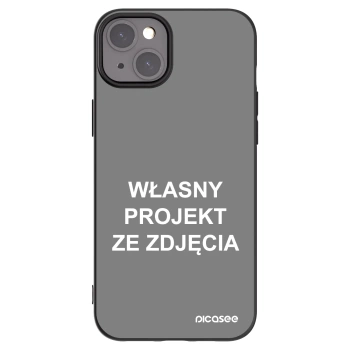Picasee silikonowe czarne etui na Apple iPhone 15 Plus - Własny projekt ze zdjęcia