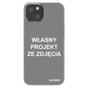 Picasee silikonowe przeźroczyste etui na Apple iPhone 15 Plus - Własny projekt ze zdjęcia