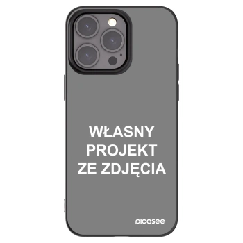 Picasee silikonowe czarne etui na Apple iPhone 15 Pro Max - Własny projekt ze zdjęcia
