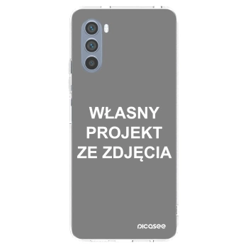 Picasee silikonowe przeźroczyste etui na Motorola Moto G62 - Własny projekt ze zdjęcia