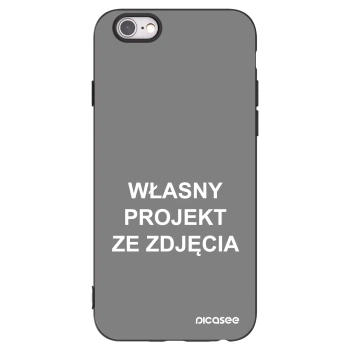 Picasee silikonowe czarne etui na Apple iPhone 6/6S - Własny projekt ze zdjęcia
