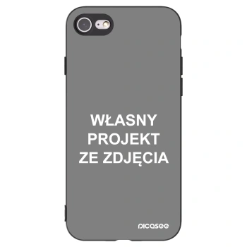 Picasee silikonowe czarne etui na Apple iPhone 7 - Własny projekt ze zdjęcia